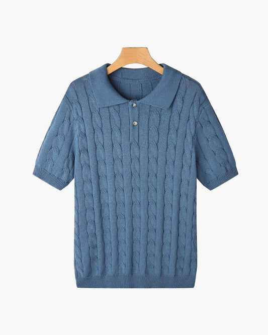 FLORENCE Cable Knit Polo